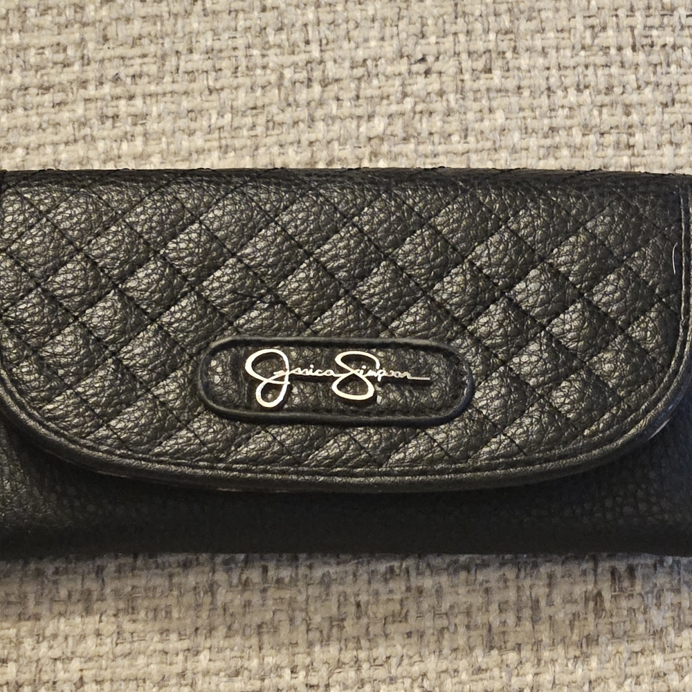 Jessica Simpson Black Quilted Wallet